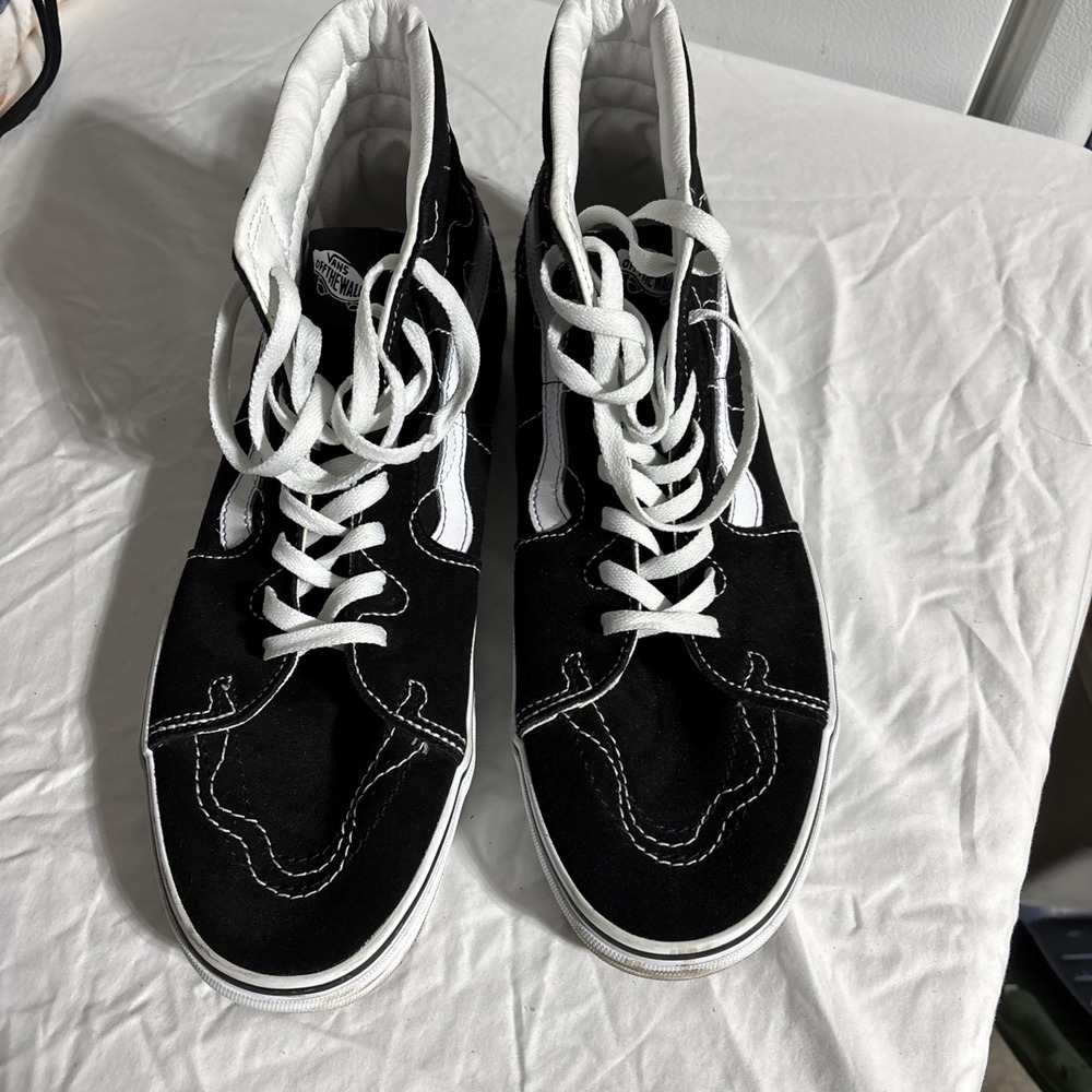 Vans SK8 Hiβ Stitch Warp Black Men's Skate Shoes Size 13